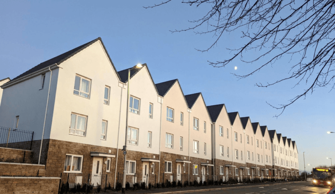 Image of row of houses, Mayflower