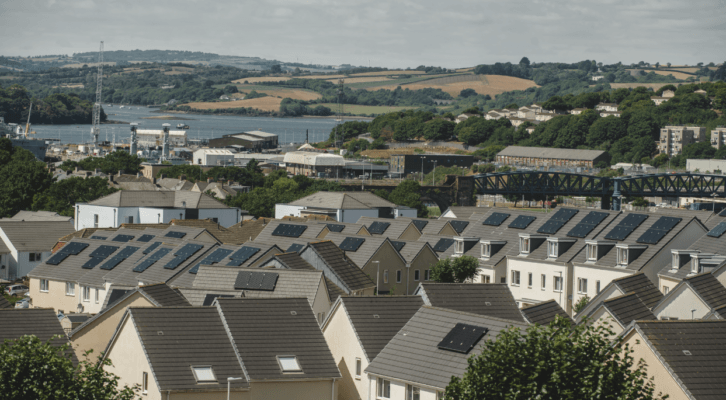 Image of North Prospect, rooftops and countryside in distance
